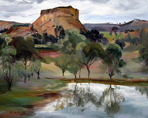 王玉山作品7《鄂尔多斯之一》80X60cm 亚麻布 油彩 2011年.JPG