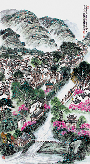 萧辅文作品4《歙南昌溪吴承仕故里》.jpg
