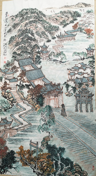 萧辅文作品7《婺源江湾萧江宗祠新貌》.jpg