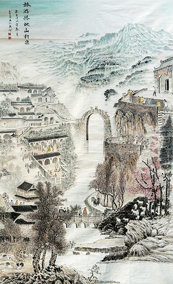 李豪作品 《旅游胜地山村乐》.jpg