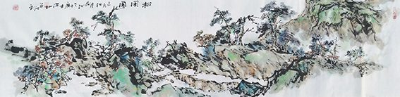 边爱龙作品10《松风图》.png