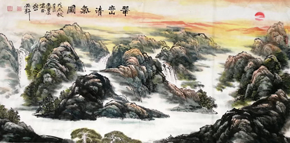 周兆平作品 《翠峦清汽图》.jpg