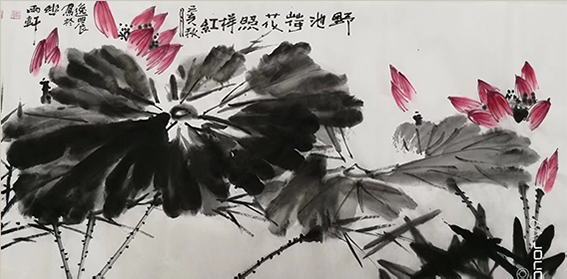 周兆平作品 《野池荷花照样红》.jpg