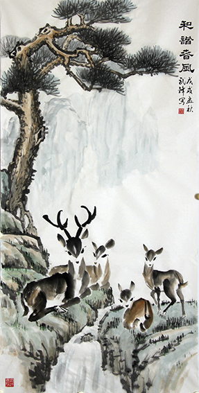 武锋作品《和谐春风》规格：136cmx68cm.jpg