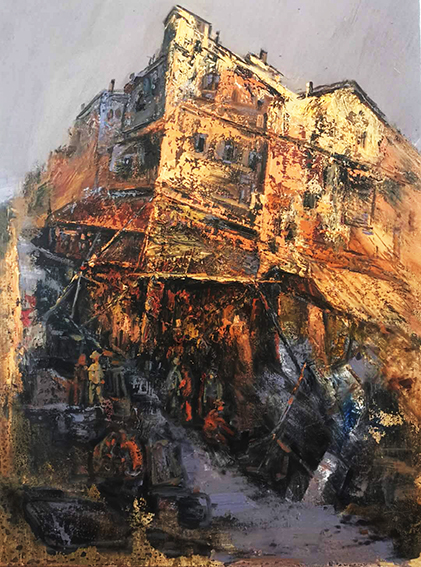 智超作品2《街角》60X80cm  油画 2020年创作.jpg