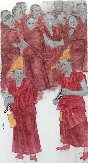 王伟成作品 《辩经》 规格：98cmx195cm.jpg
