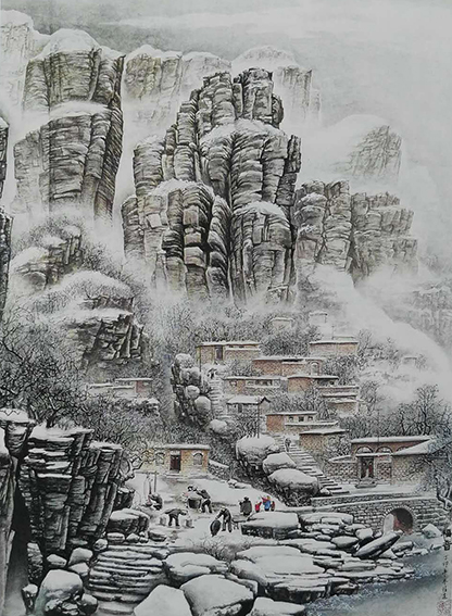 吕程远作品6《福音》60cmX44cm 1987年.jpg