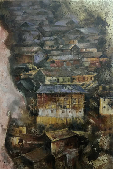智超作品1《寨秋》80X120cm  油画 2019年创作.jpg