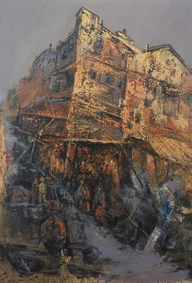 智超作品2《街角》60X80cm  油画 2020年创作.jpg