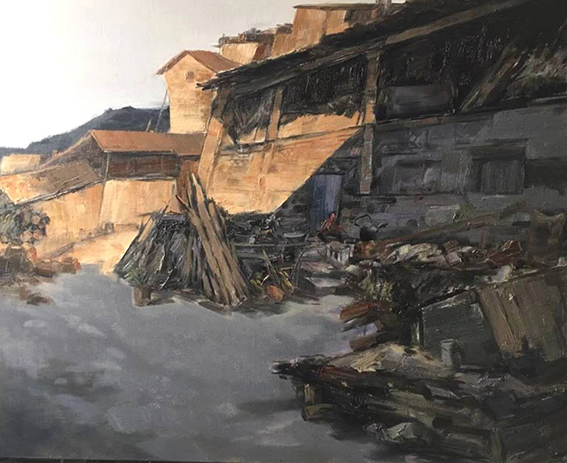 智超作品6《深山宅院》80X100cm 油画 2019年 在山西大汖古村写生记.jpg