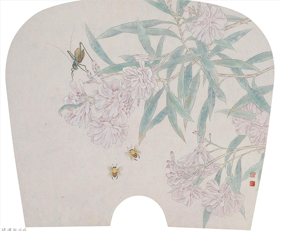 朱三秋作品8《花言虫语》尺寸：43x37cm 纸本 2014年.jpg
