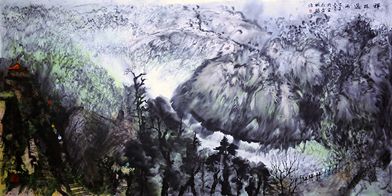 乐城麟作品《禅林过雨》.JPG