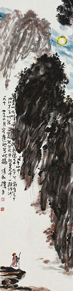 苏凤智作品3《月下秋山》规格：138X34cm.jpg