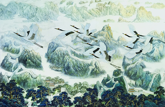 徐震时作品《神州大地》 1993年  104cm×164cm（徐震时  金家翔  张晓君作，全国获奖作品，入编  《中国现代美术全集》）.jpg