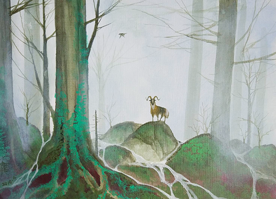 庞淳作品16《林海深雾》尺寸80x60cm.png