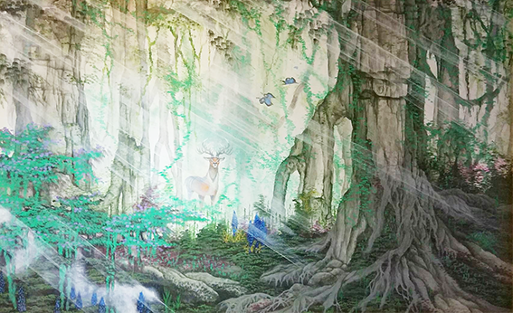庞淳作品3 巅峰之作《神鹿 光与蝶的韵律》尺寸200×128cm.png