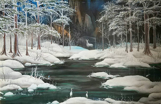 庞淳作品4《寒溪雪霁》尺寸140×100cm .png