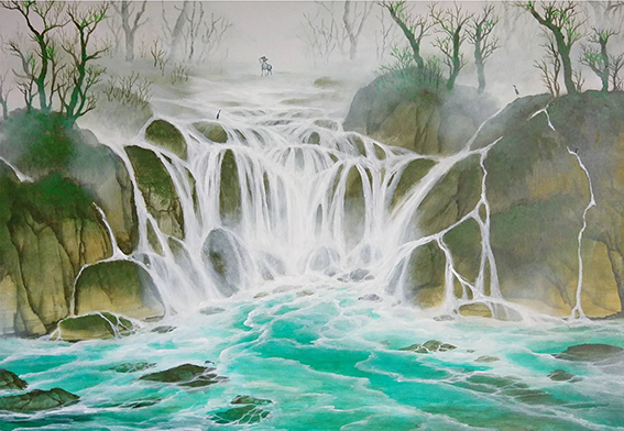 庞淳作品10《深谷溪流》 尺寸100×70cm .png