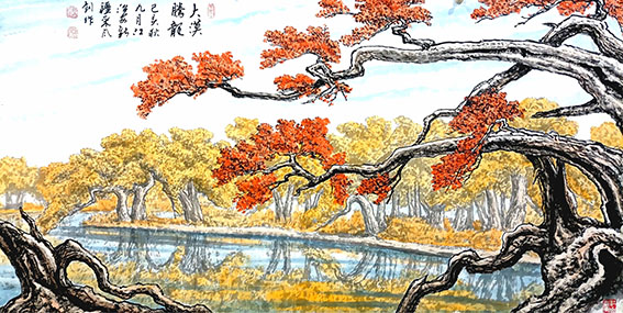 江治安作品 《大漠腾龙》.jpg