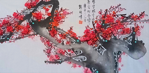 郭银峰国画作品《雪压霜欺凛然开放》.jpg