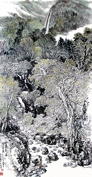 陶政德作品《山高水长》.jpg
