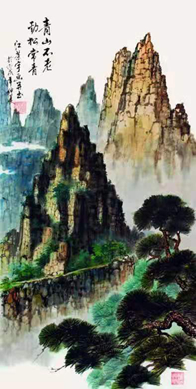 江荣宇作品《青山不老，劲松长青》.jpg