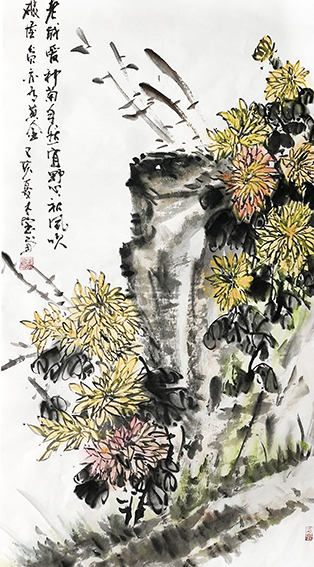 3宗木宝作品《老我爱种菊，自然宜野心，秋风吹破屋，贫亦有黄金》.jpg