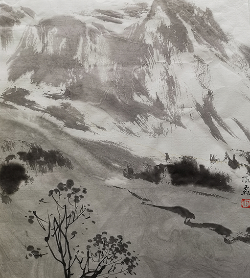 仇振霖作品 《寒山》规格： 34cm×39cm.jpg