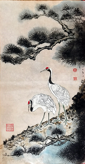 赵珂作品 《苍松自古思高健，寿鹤于今添仙杰》.jpg