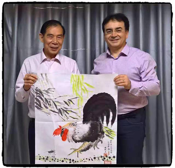 中国瑞士商会副主席馬丁先生收藏陈瑞琪先生的国画作品《一声春意百家鸣》.jpeg