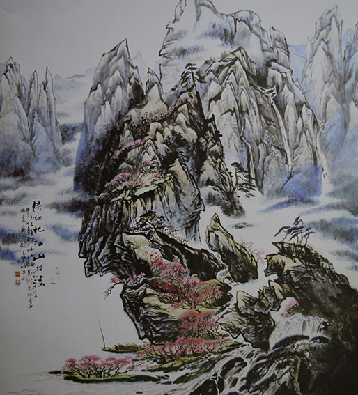 赵磊作品 《待细把江山描画》规格：180cmx180cm.JPG