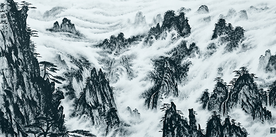 方勇作品《黄山云烟》.jpg