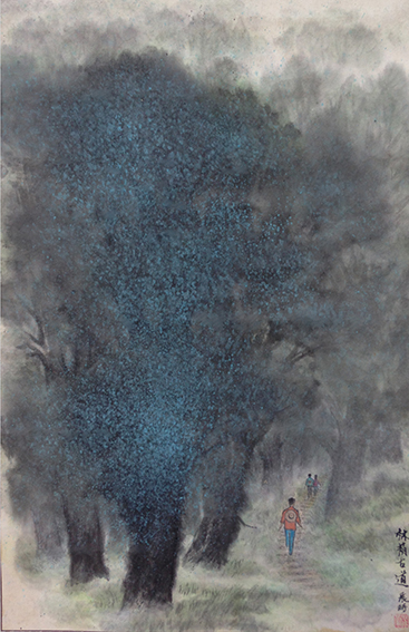 黄展时作品 《林荫古道》规格：60cmx40cm.JPG
