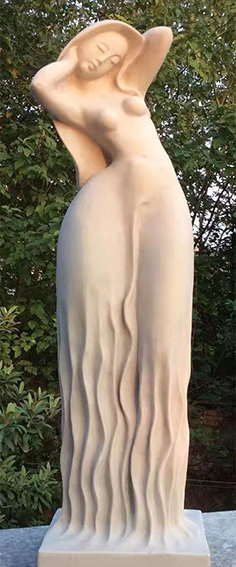胡锡乾作品《似水是水》 玻璃钢  高70cm.jpg