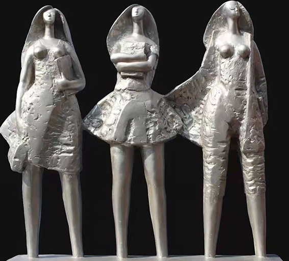胡锡乾作品《校园印象》 玻璃钢着色 高52cm.jpg