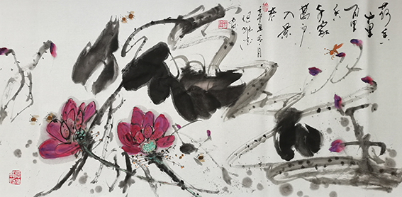 但维德作品《荷香十里百里香 千家万户入景来》.jpg