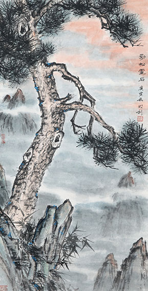 叶明训作品《劲松灵石》.jpg