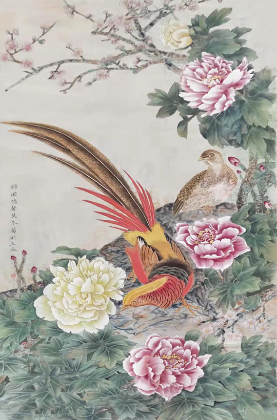 莫冬菊作品《锦园鸣馨》.jpg