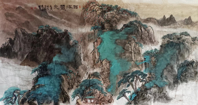 萧辅文作品10《西海霞光》.jpg