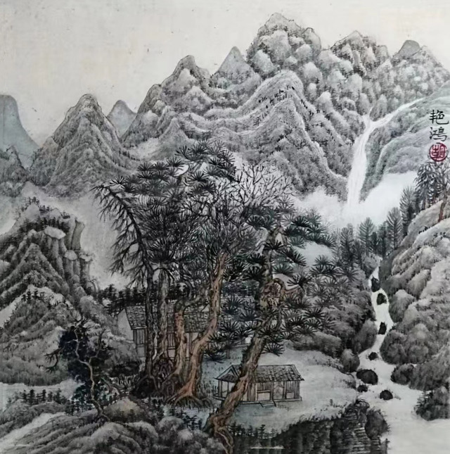 胡艳鸿作品《澹然清居》规格：40cmX40cm.jpg