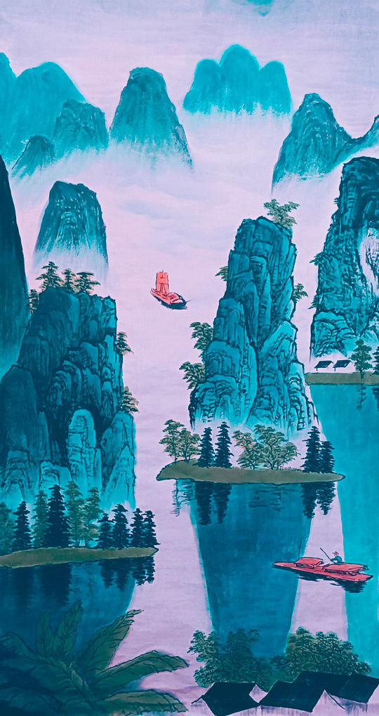 唐克正作品《漓江·荷月》.jpg