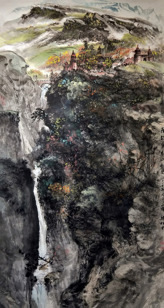 梁桂才作品《阿尔卑斯山秋色》.jpg