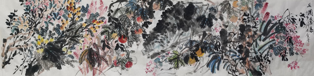 道金平作品《丘园养素》规格：60cmx240cm，2022年.jpg