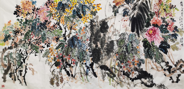 道金平作品《信有山林在市城》规格：120cmx240cm,2022年.jpg