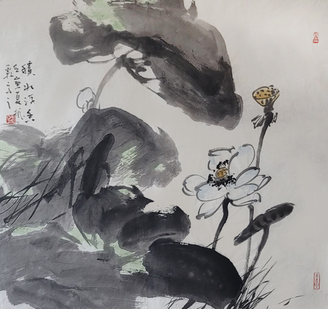 仇振霖作品《积水浮香》规格：56cm×59cm.jpg