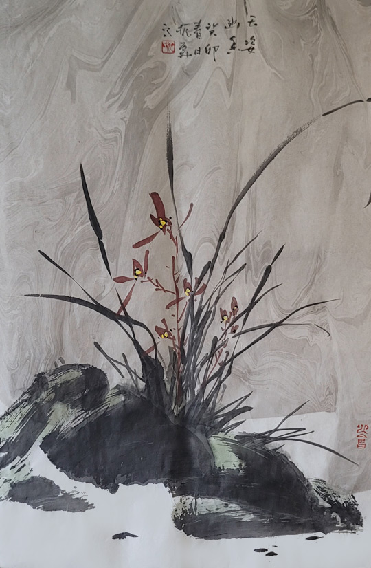 仇振霖作品《天姿幽香》规格：45cm×69cm.jpg
