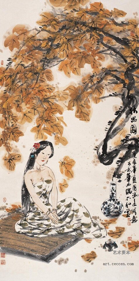 2000年作《秋思图》