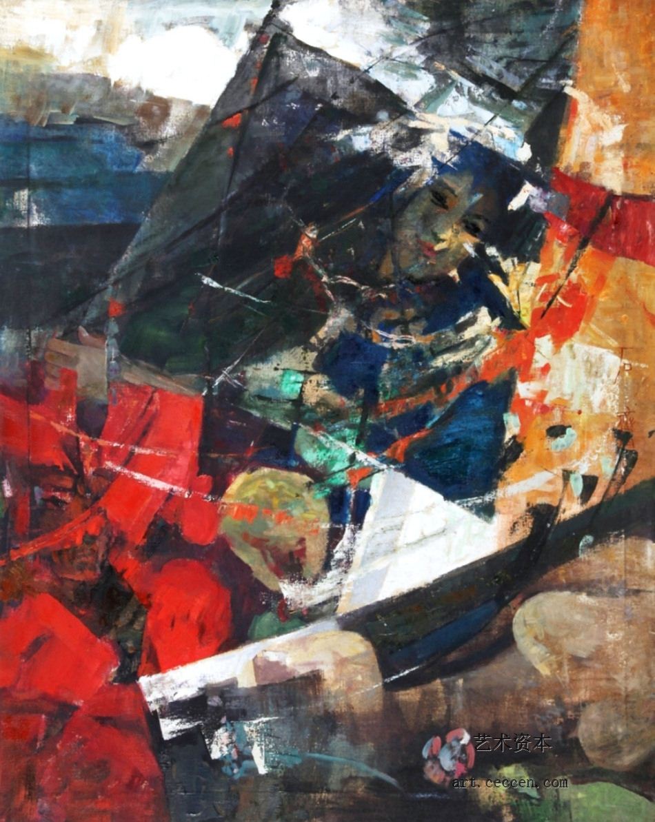一帆风顺1981年作80X100cm
