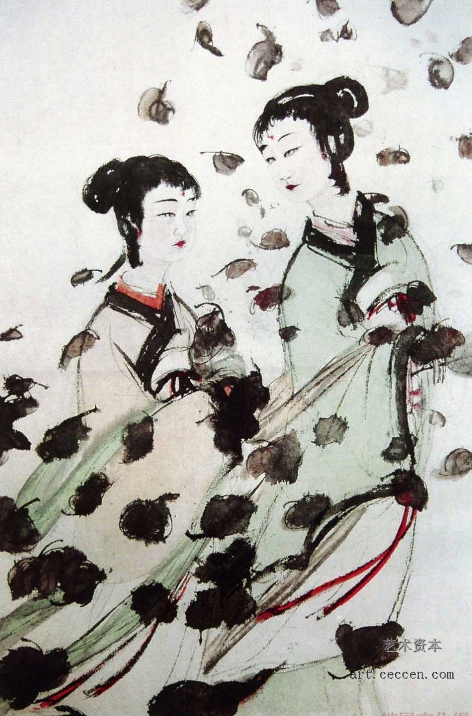 傅抱石《二湘图》