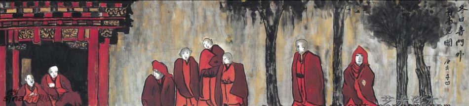 冬日寺门外